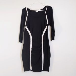 Black VENUS Dress with White Body Outline